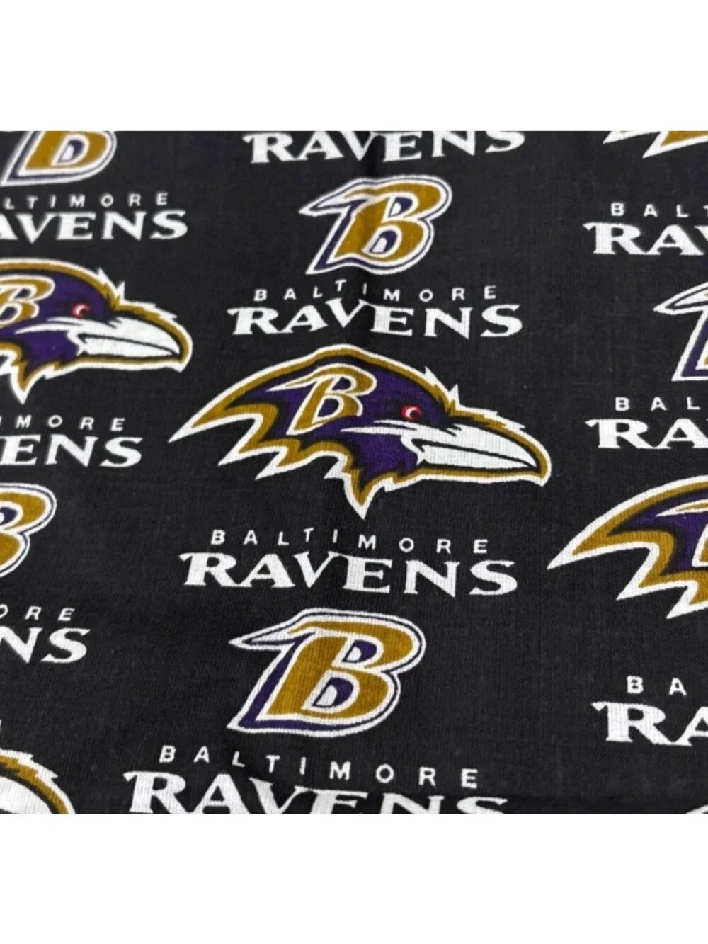 Baltimore Ravens NFL Licensed Cotton Fabric 1/2 yard x 58